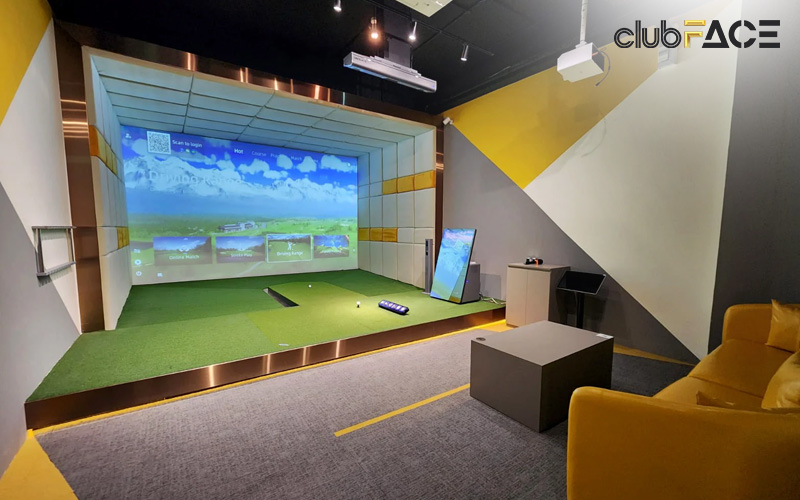 club face indoor virtual golf course facility
