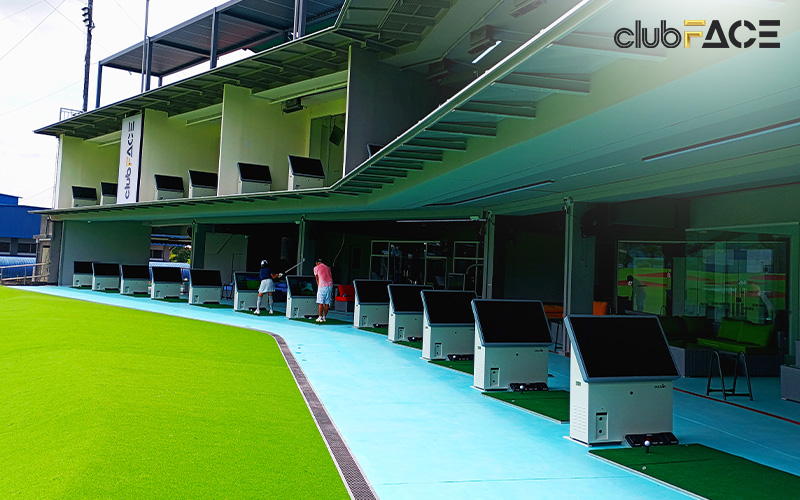 driving range with a cafe for a quick bite