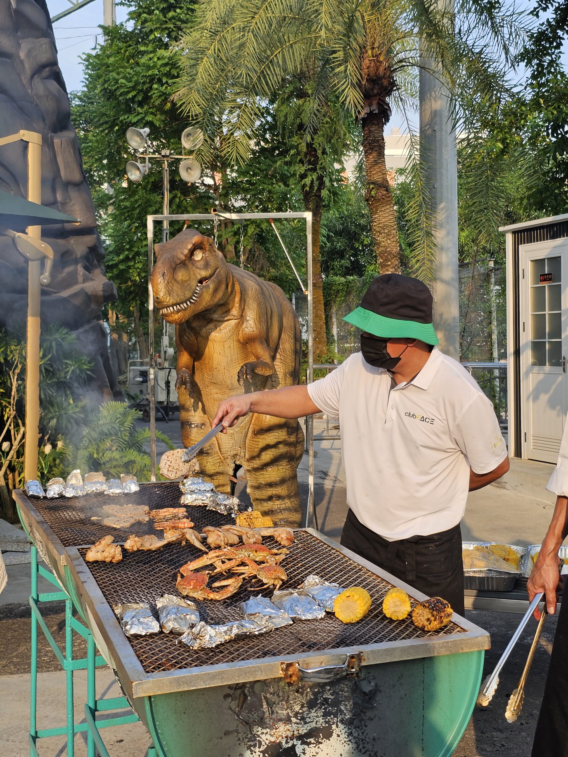 BBQ section at dino putt clubFACE
